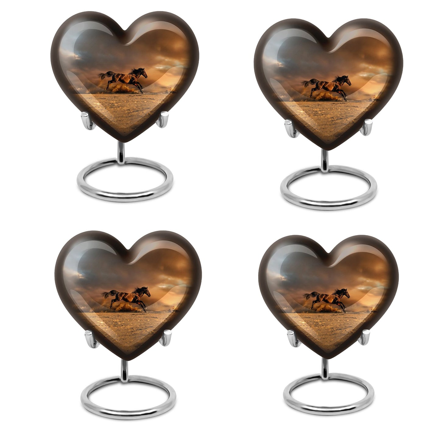 Horse Theme 3 Inch Keepsake Pack of 4