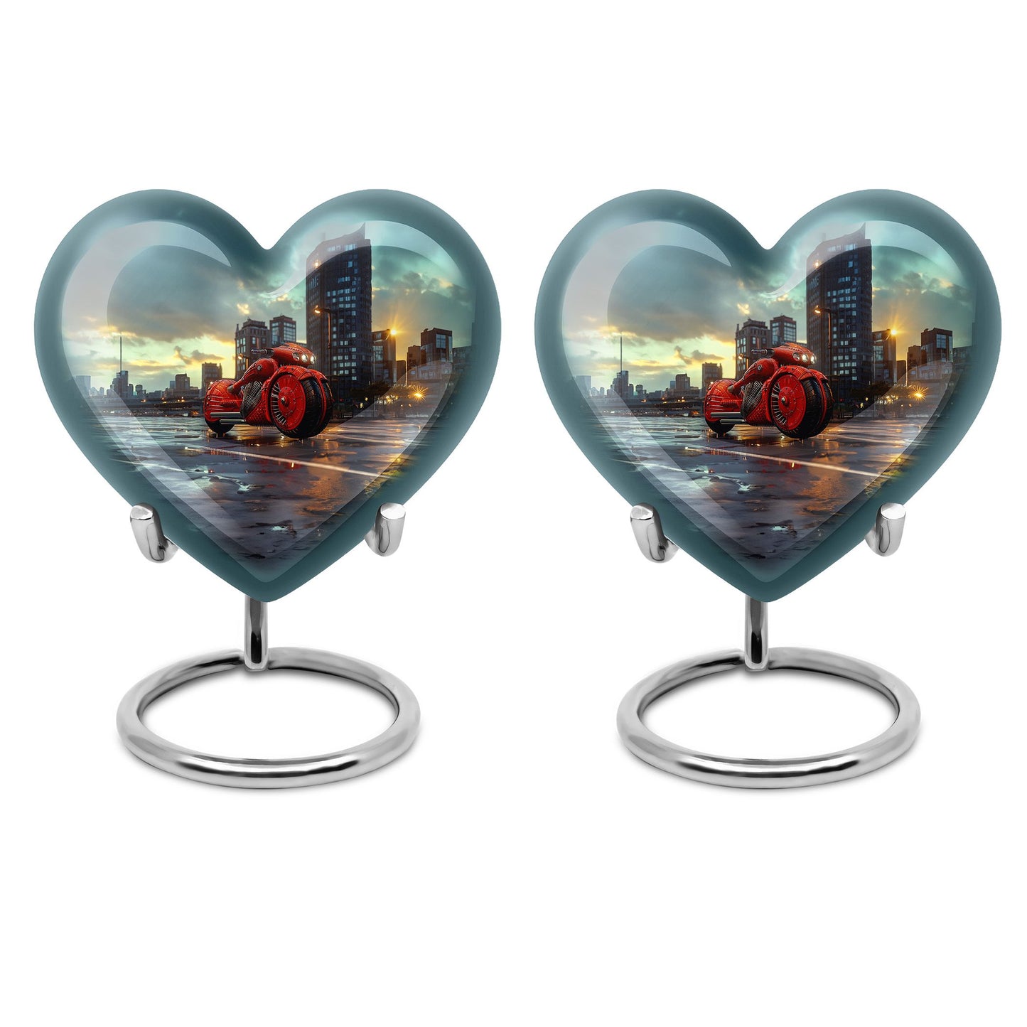 Motorcycle Theme 3 Inch Keepsake Pack of 2
