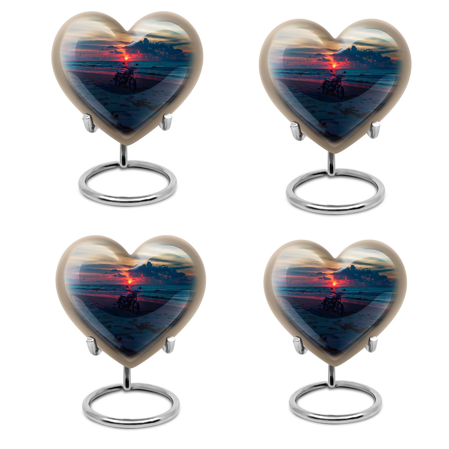 Motorcycle Theme 3 Inch Keepsake Pack of 4