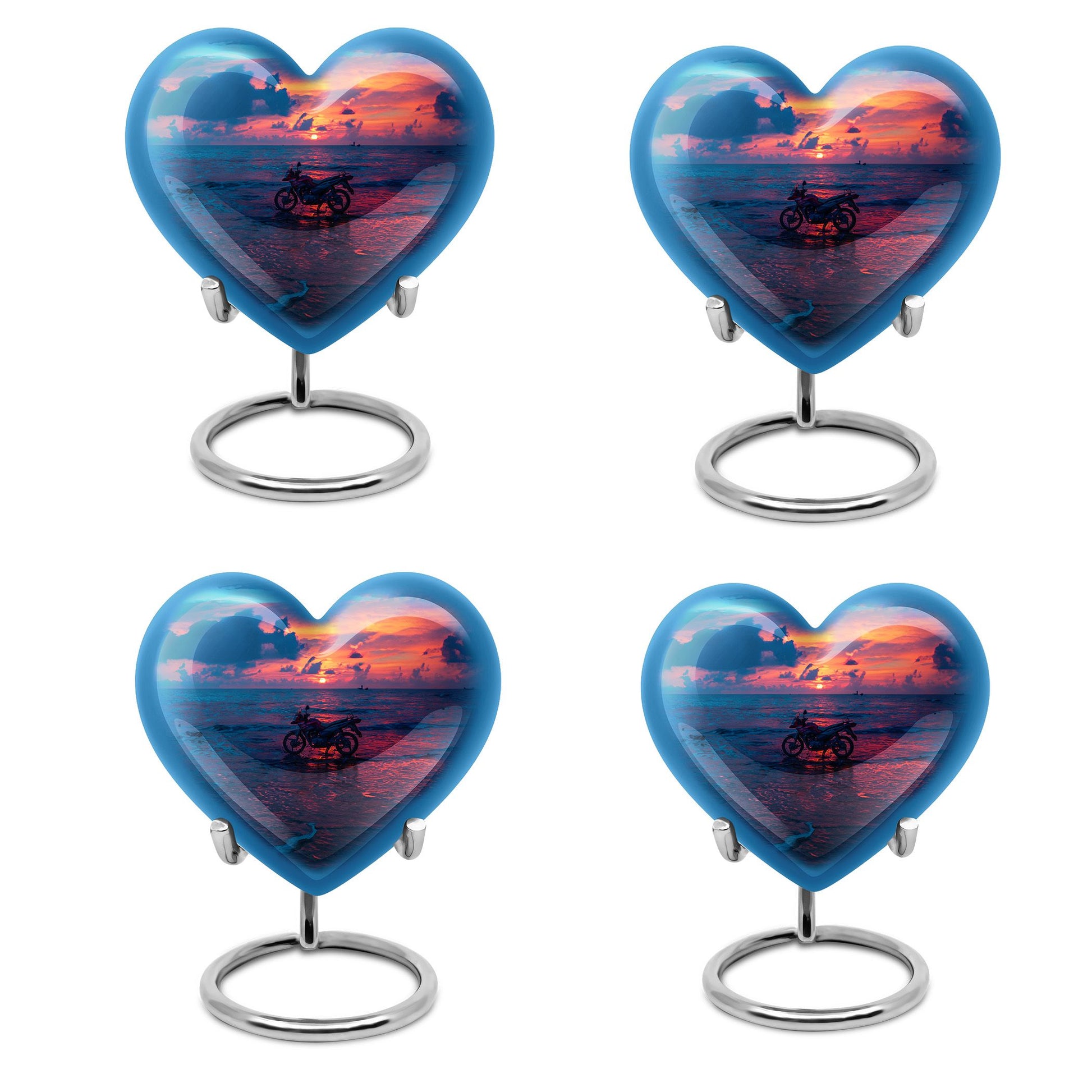 Motorcycle Theme 3 Inch Keepsake Pack of 4