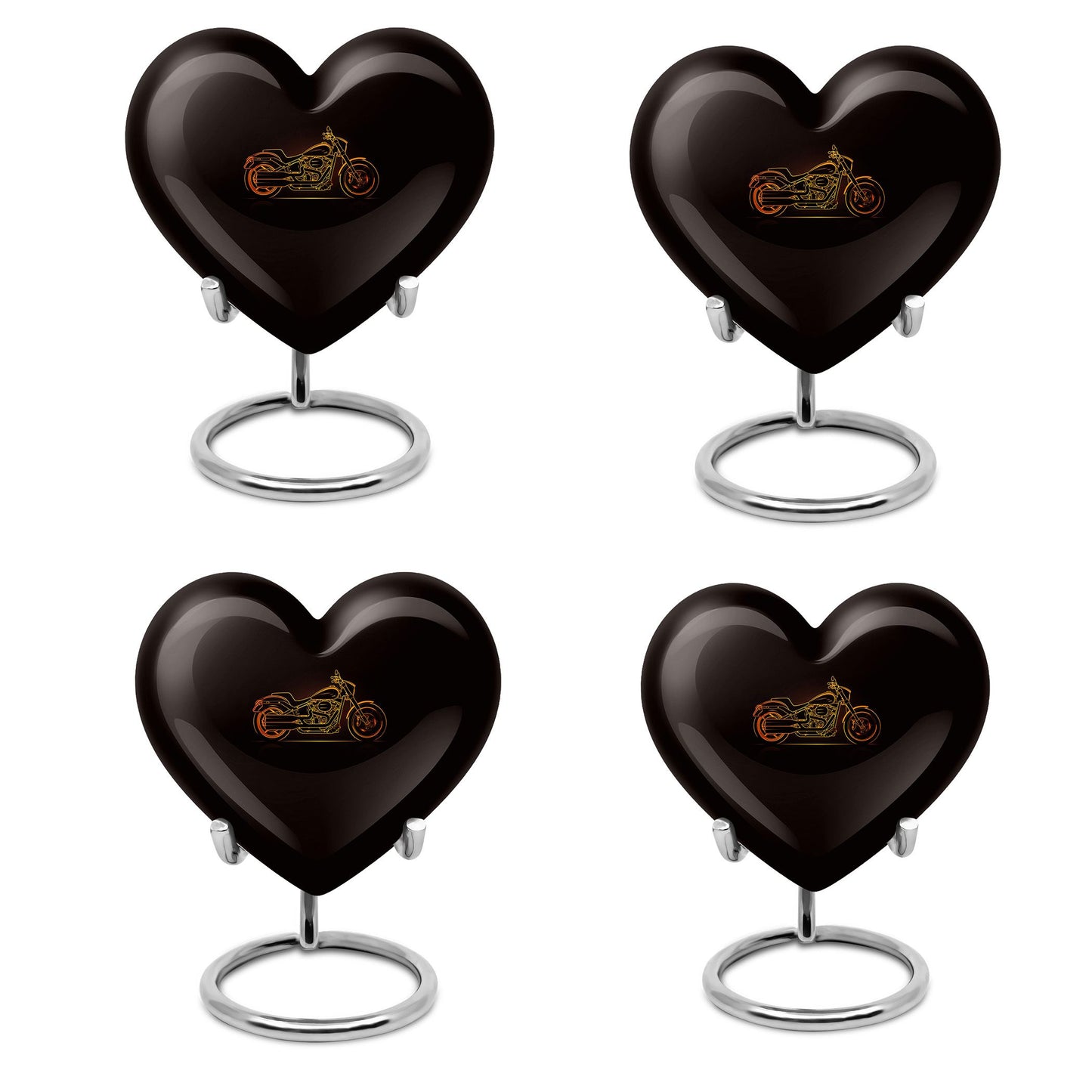 Motorcycle Theme 3 Inch Keepsake Pack of 4