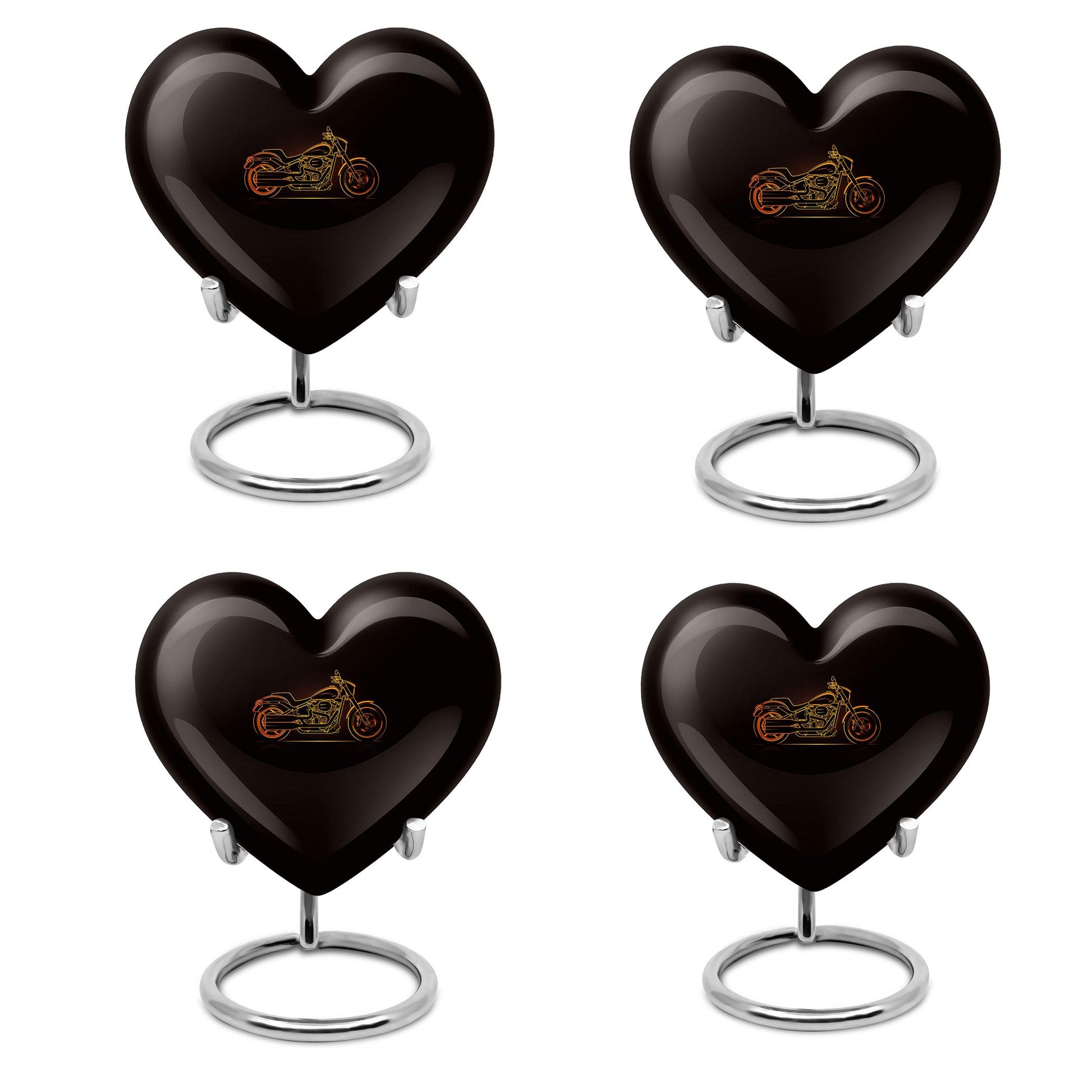 Motorcycle Theme 3 Inch Keepsake Pack of 4