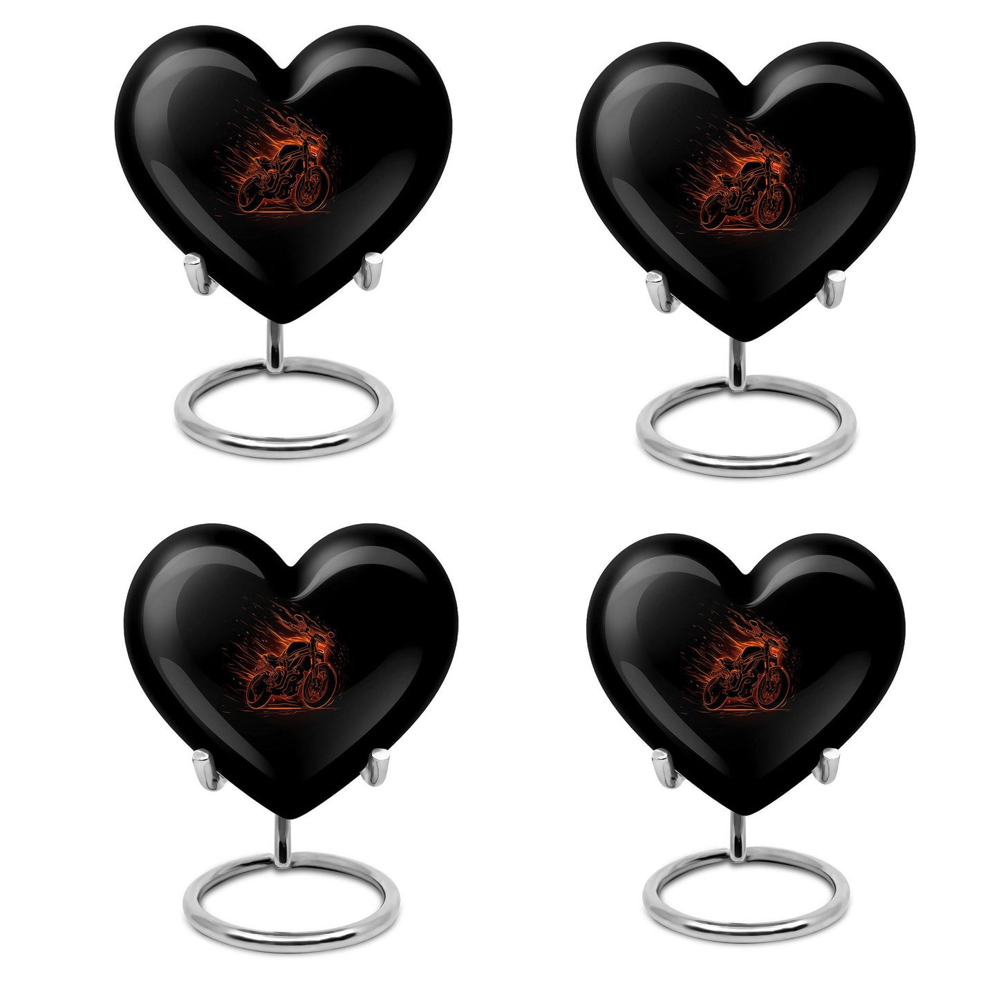 Motorcycle Theme 3 Inch Keepsake Pack of 4