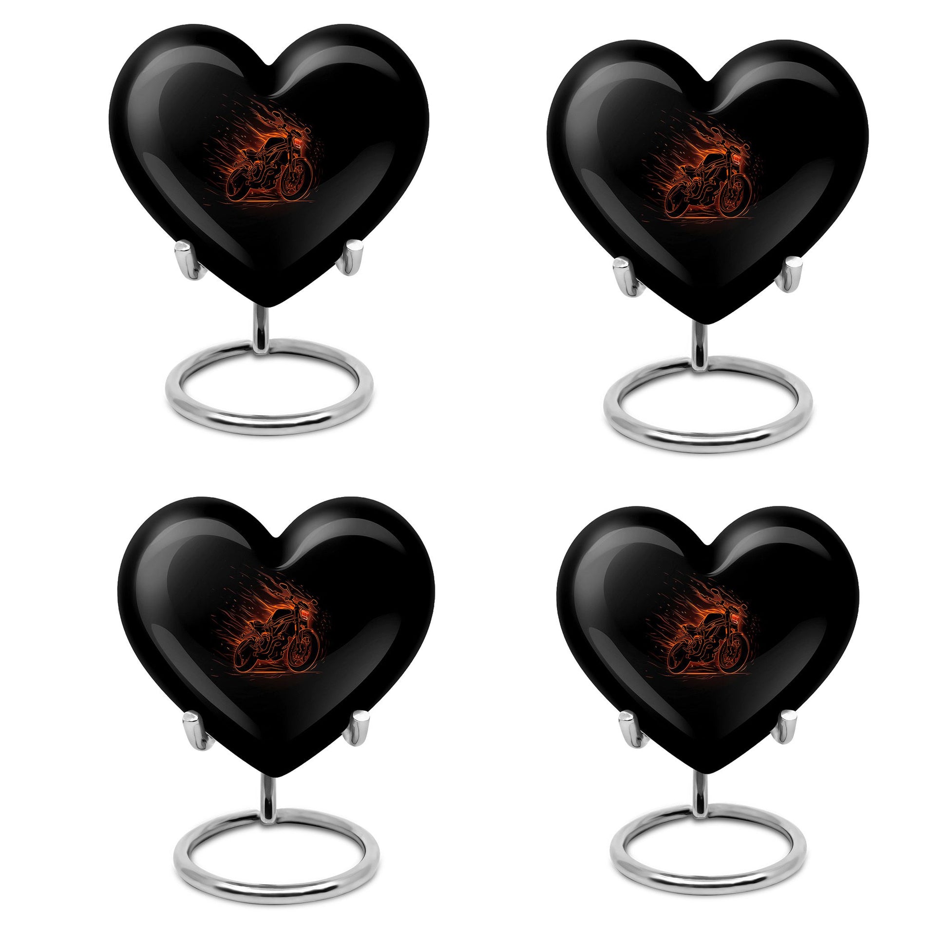 Motorcycle Theme 3 Inch Keepsake Pack of 4