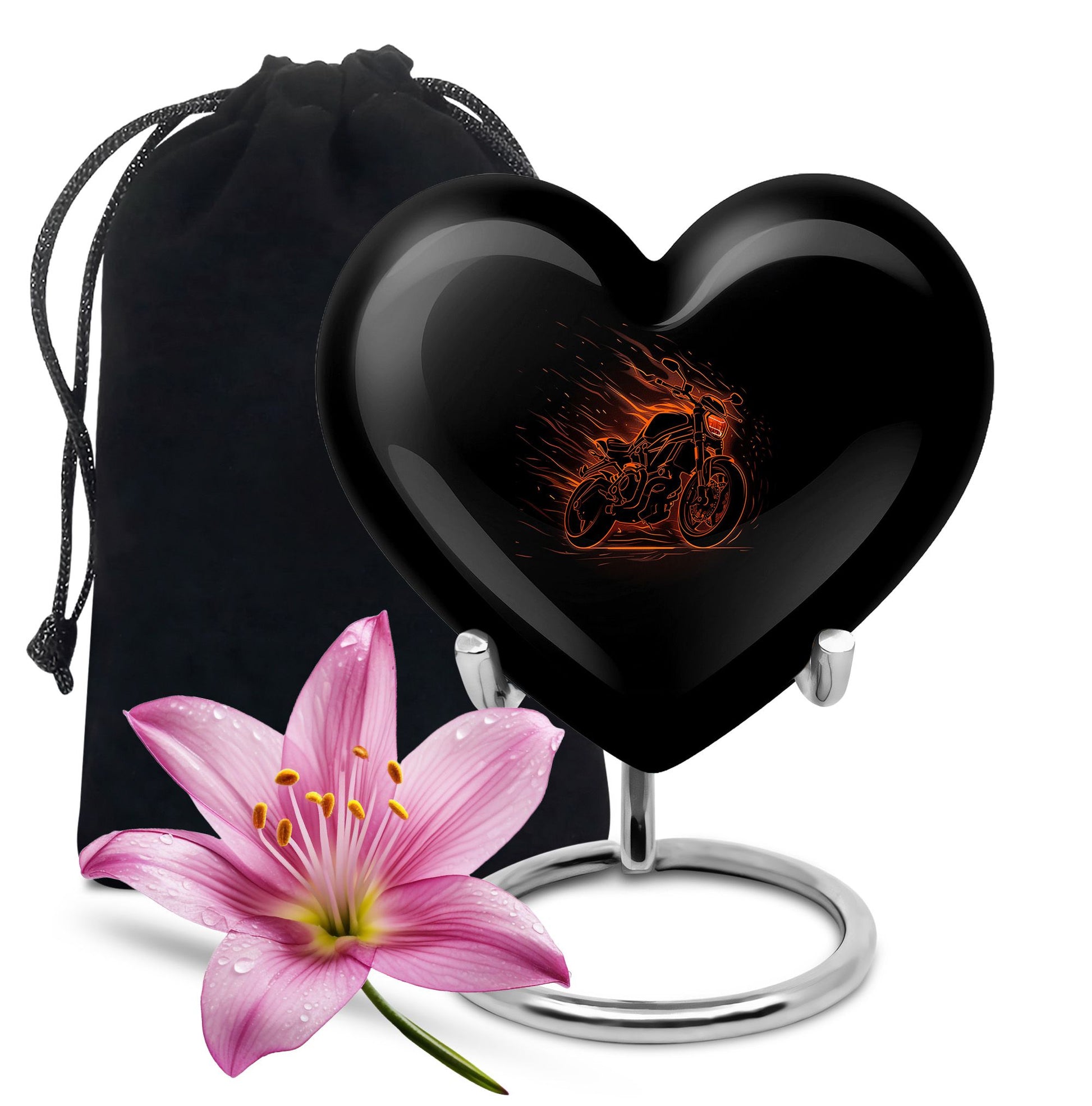 Motorcycle Theme Large Urn 10 Inch