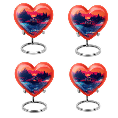 Motorcycle Theme 3 Inch Keepsake Pack of 4