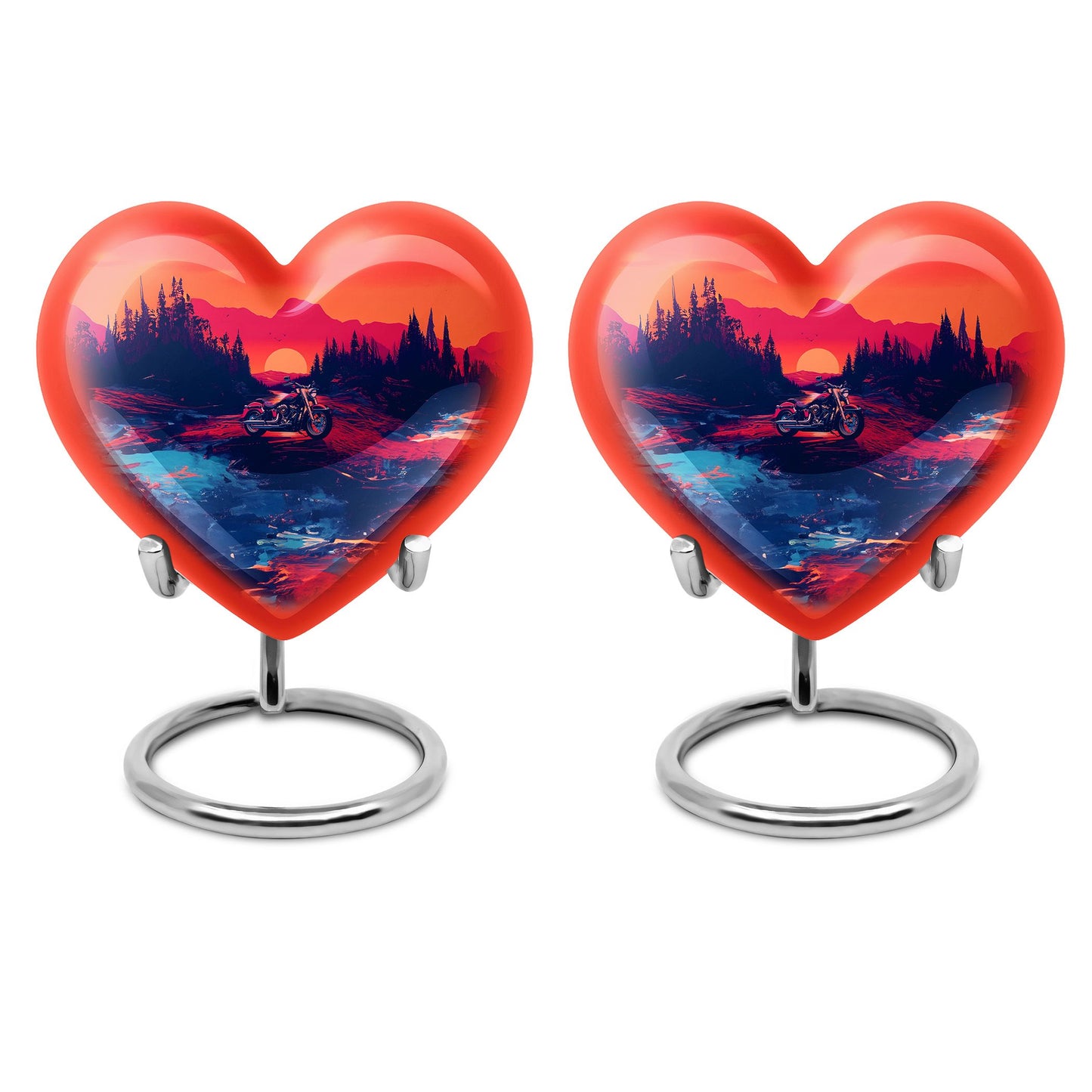Motorcycle Theme 3 Inch Keepsake Pack of 2
