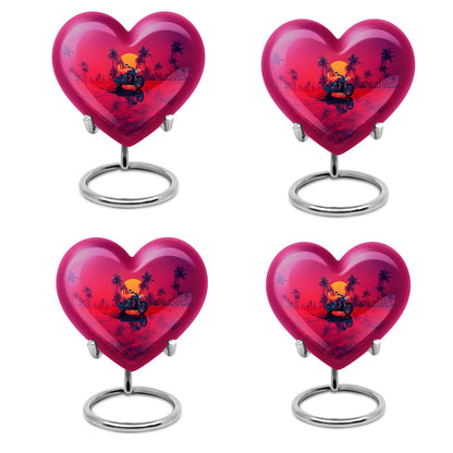 Motorcycle Theme 3 Inch Keepsake Pack of 4