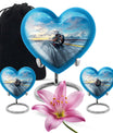 Motorcycle Theme Large Urn With 2 Keepsake Urn