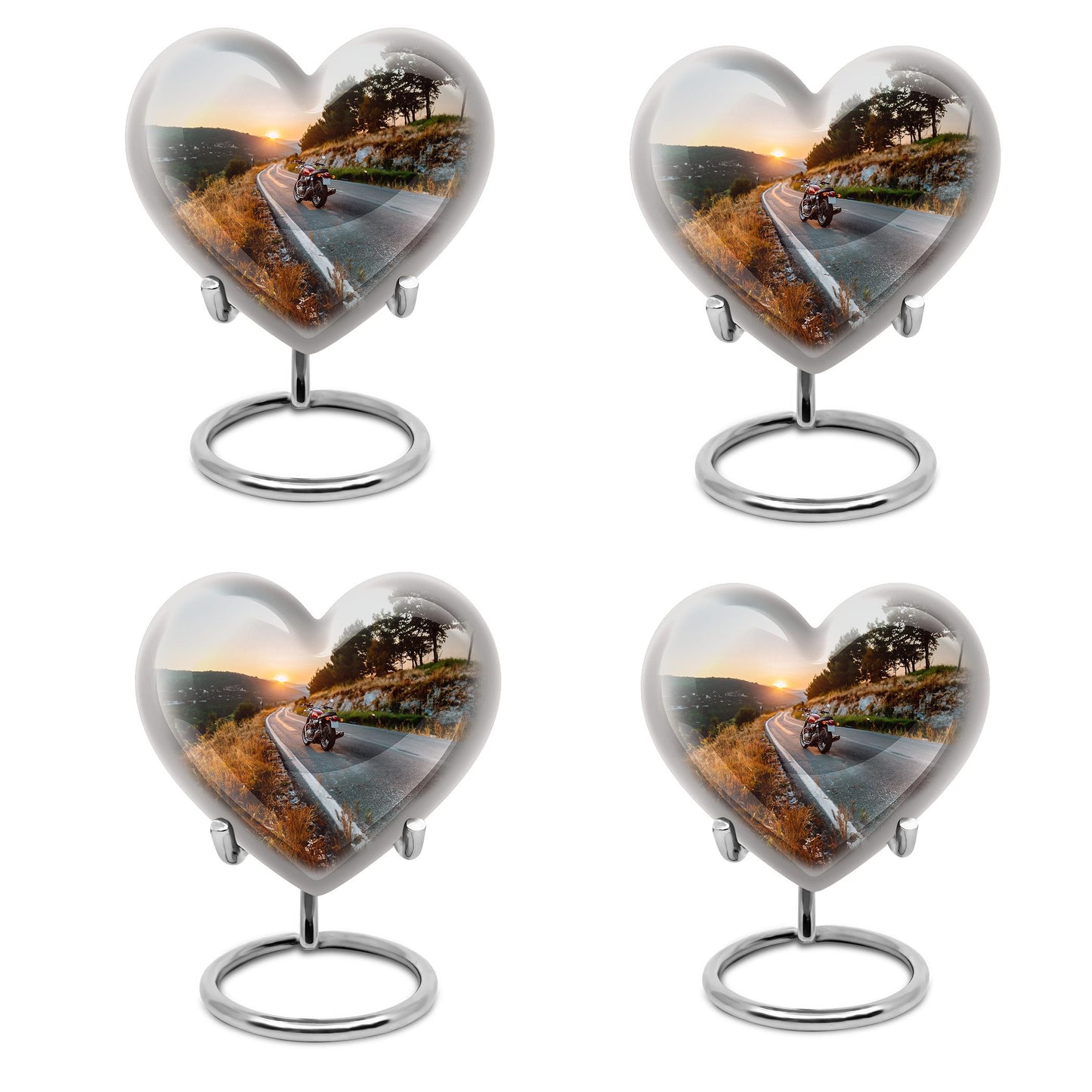 Motorcycle Theme 3 Inch Keepsake Pack of 4
