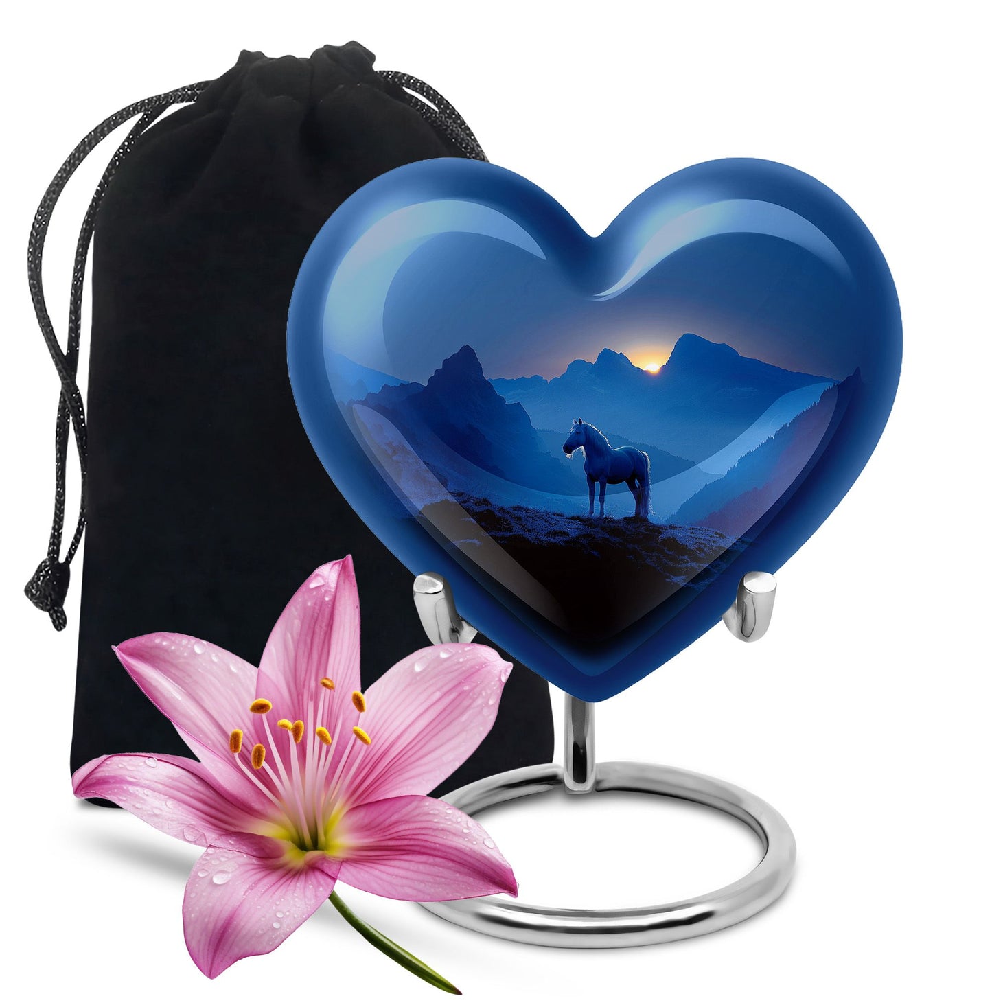 Horse Theme Large Urn 10 Inch