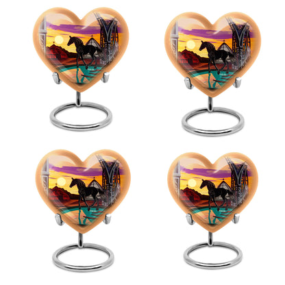 Horse Theme 3 Inch Keepsake Pack of 4