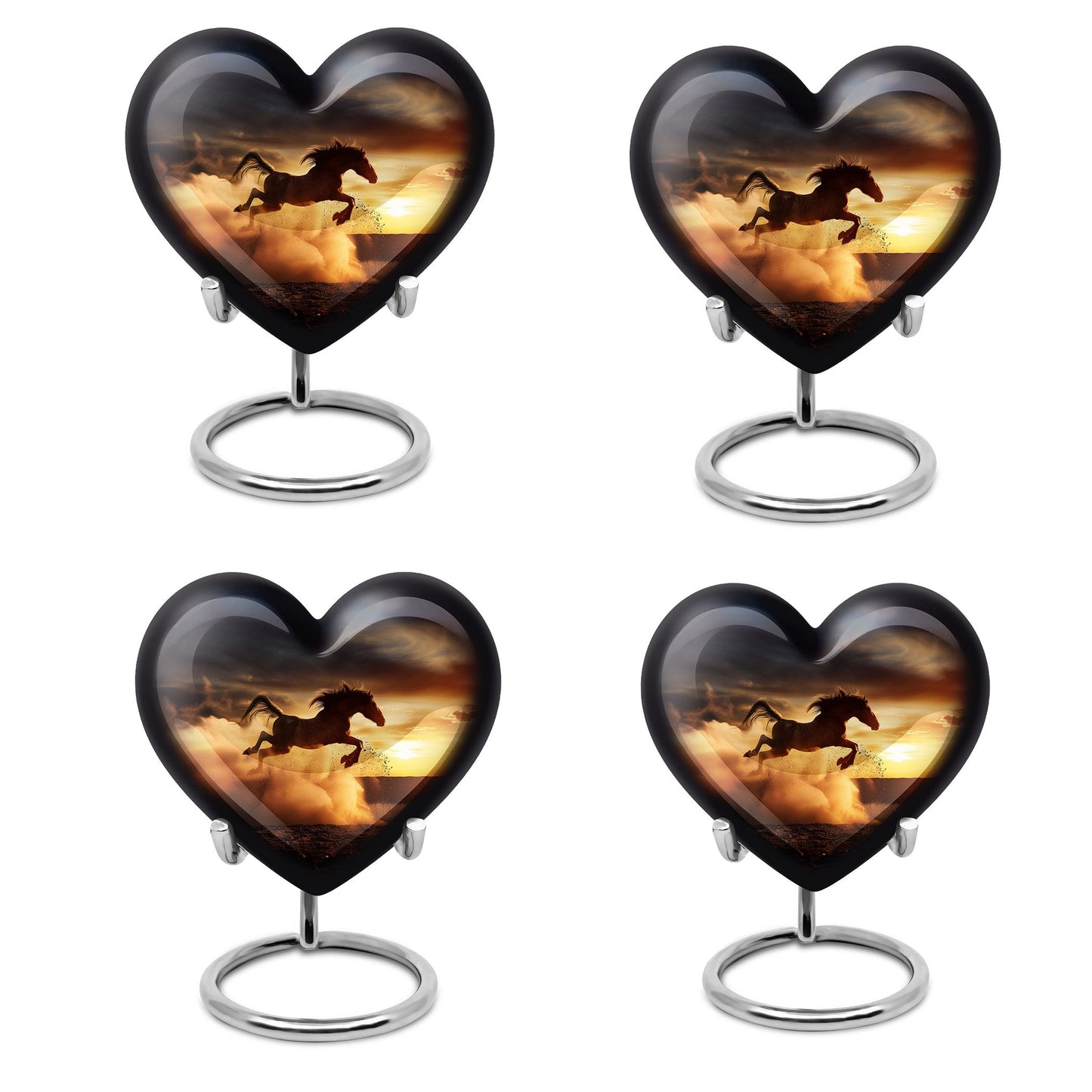 Horse Theme 3 Inch Keepsake Pack of 4