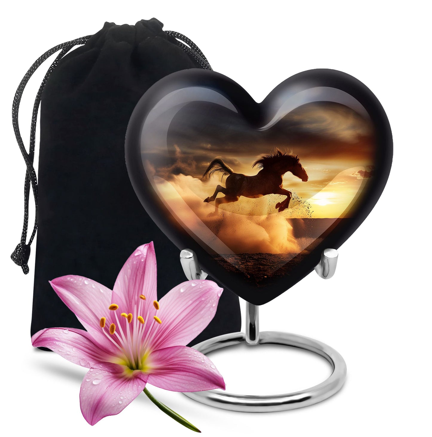 Horse Theme Large Urn 10 Inch