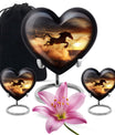 Horse Theme Large Urn With 2 Keepsake Urn