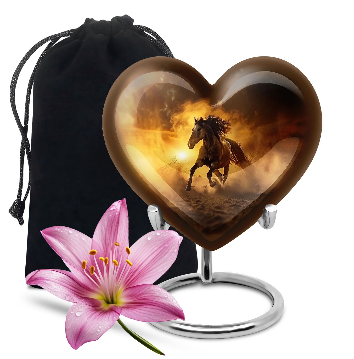 Horse Theme Large Urn 10 Inch