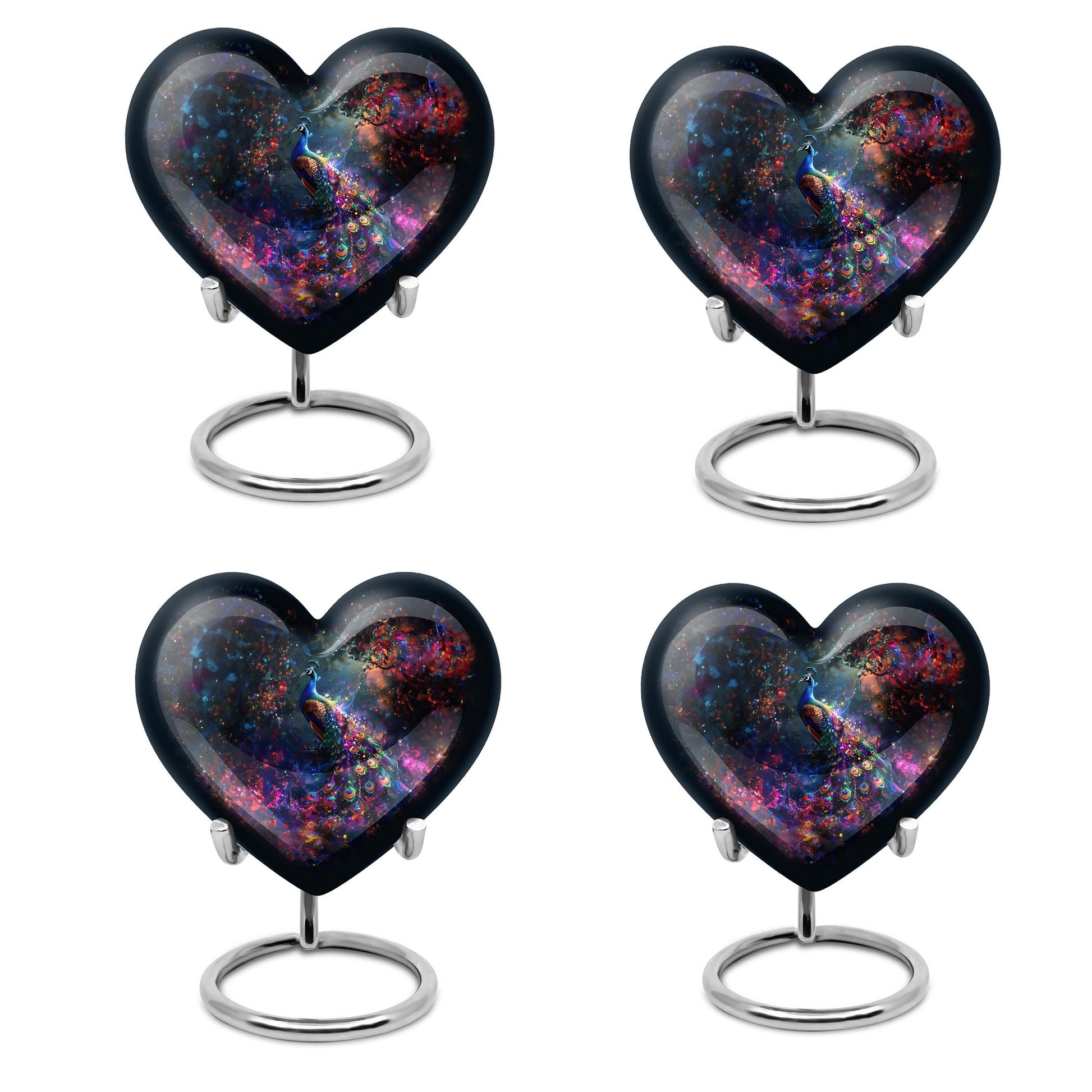 Peacock Theme 3 Inch Keepsake Pack of 4