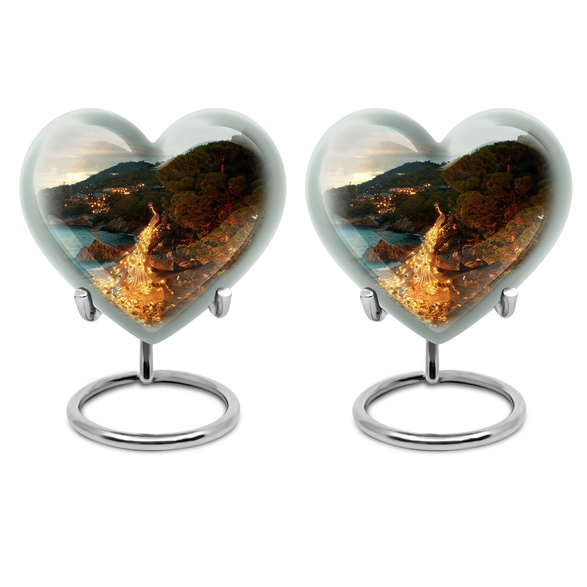 Peacock Theme 3 Inch Keepsake Pack of 2