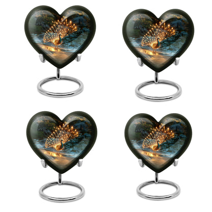 Peacock Theme 3 Inch Keepsake Pack of 4