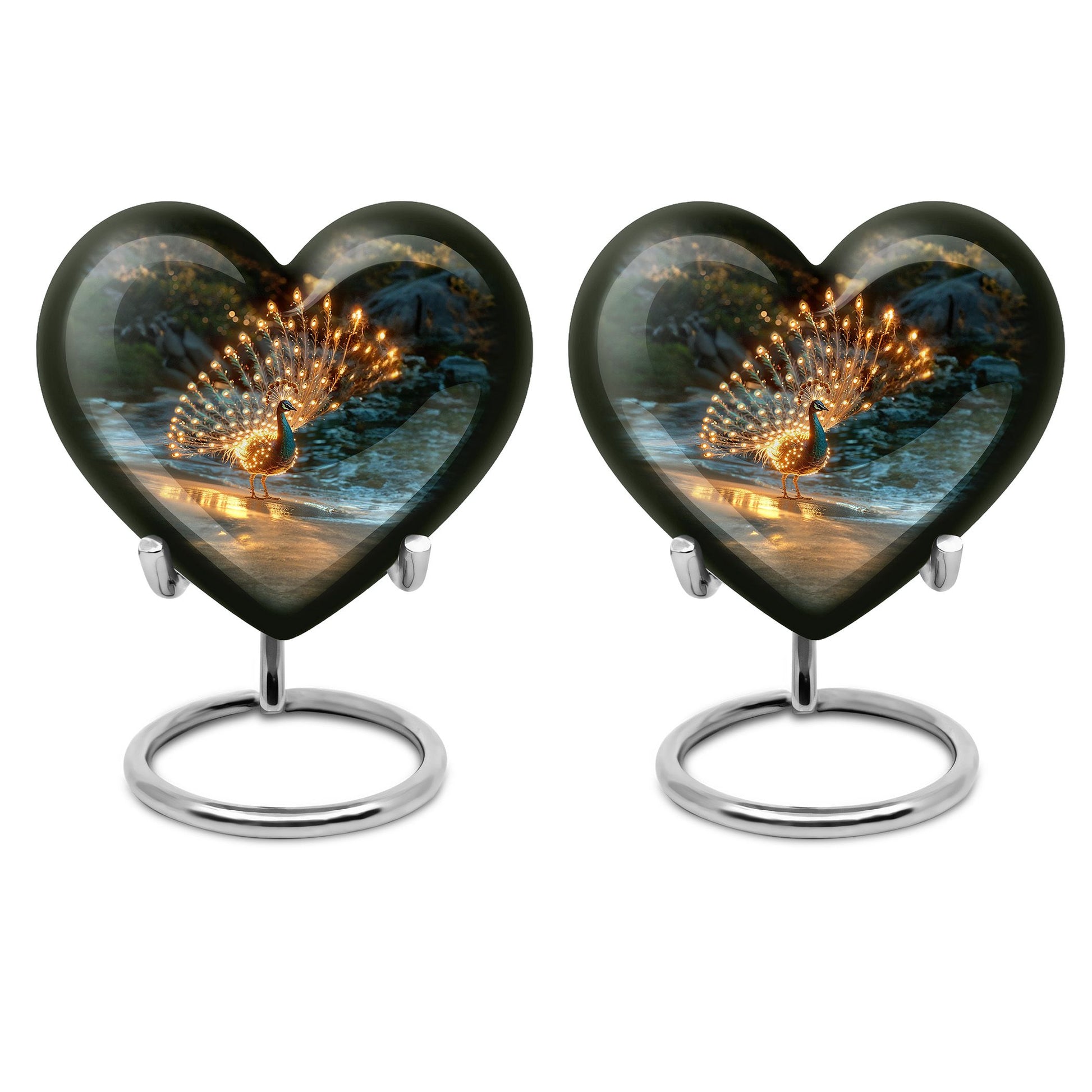 Peacock Theme 3 Inch Keepsake Pack of 2