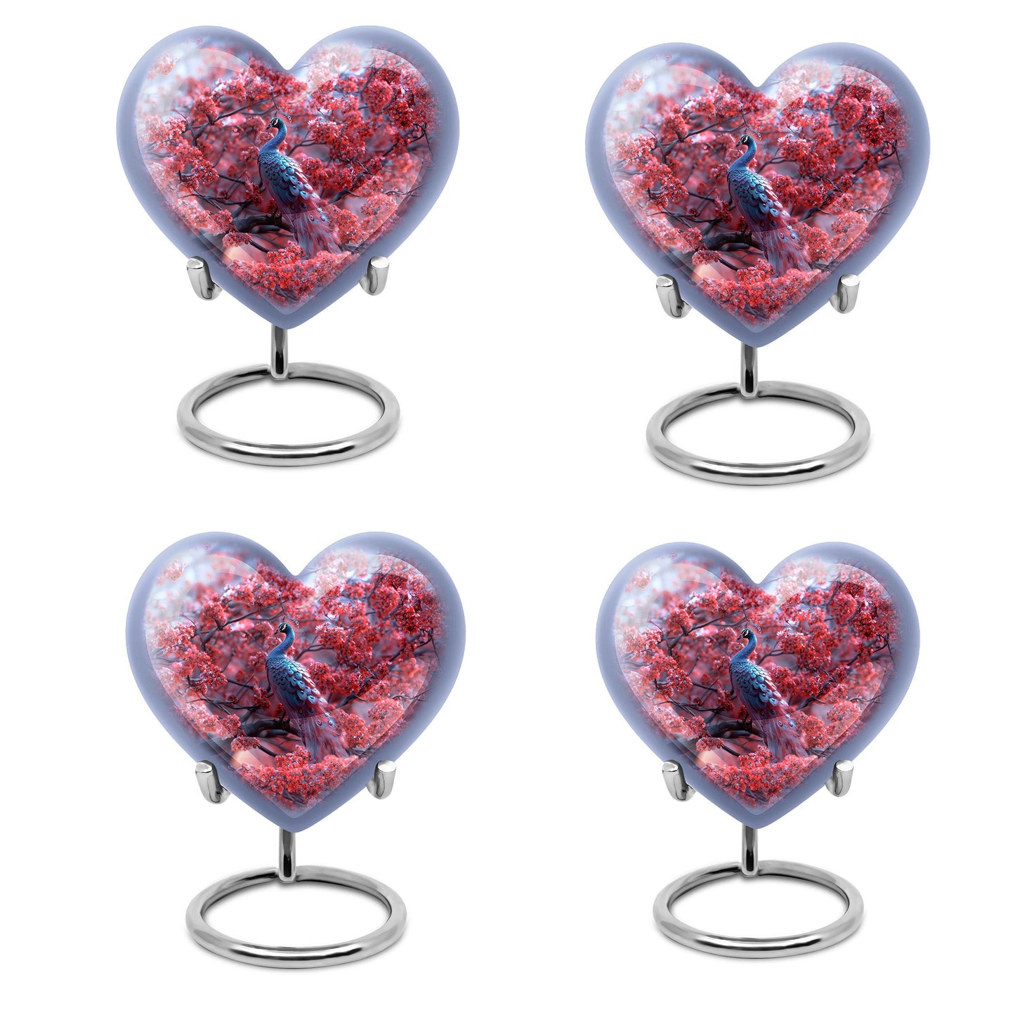 Peacock Theme 3 Inch Keepsake Pack of 4
