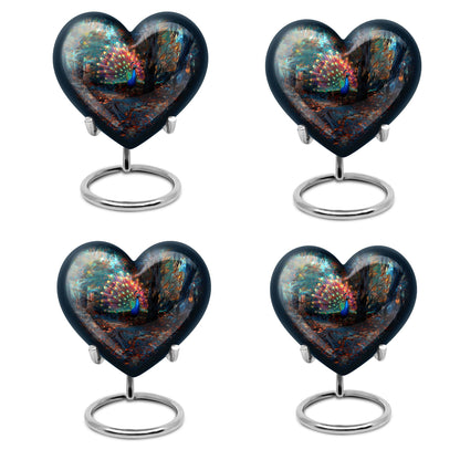 Peacock Theme 3 Inch Keepsake Pack of 4