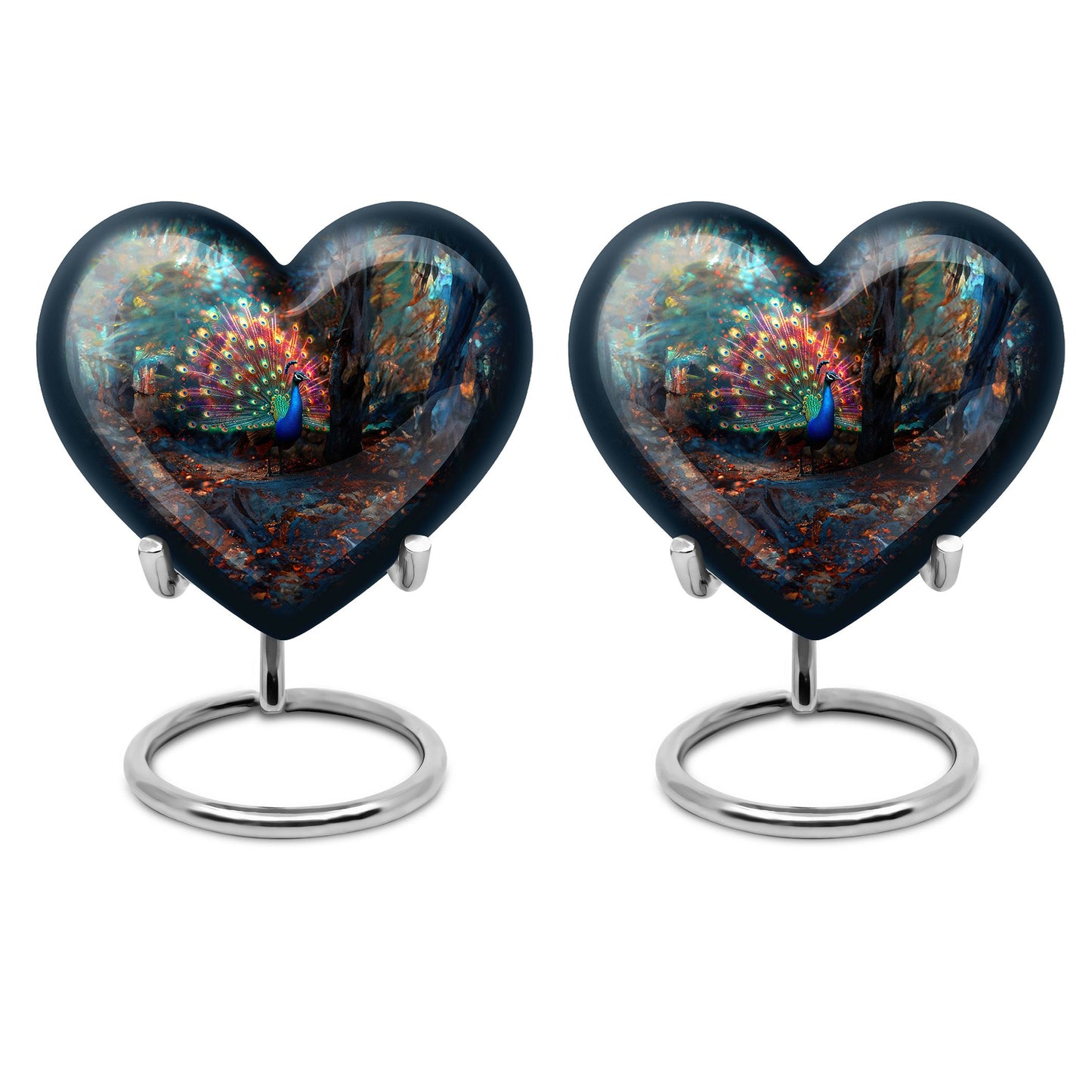 Peacock Theme 3 Inch Keepsake Pack of 2