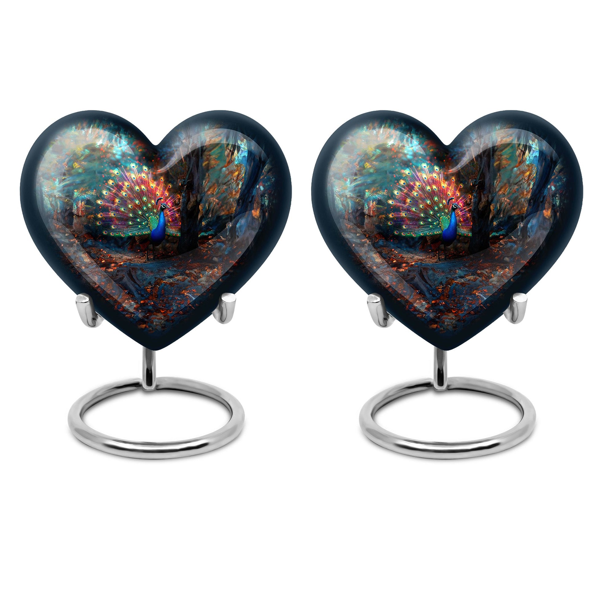 Peacock Theme 3 Inch Keepsake Pack of 2