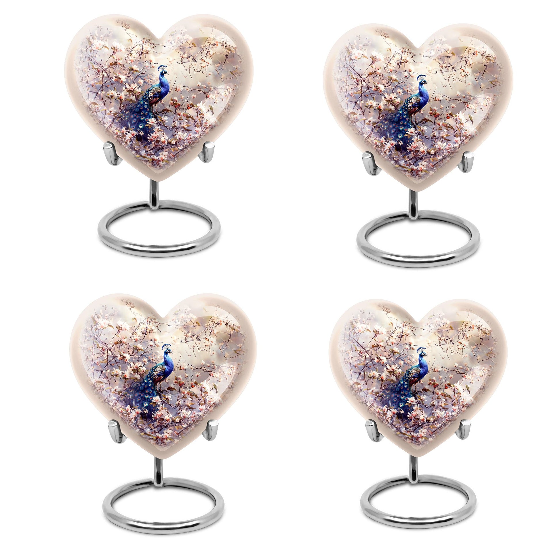 Peacock Theme 3 Inch Keepsake Pack of 4