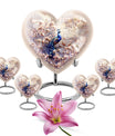 Peacock Theme Large Urn With 4 Keepsake Urn