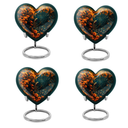 Peacock Theme 3 Inch Keepsake Pack of 4