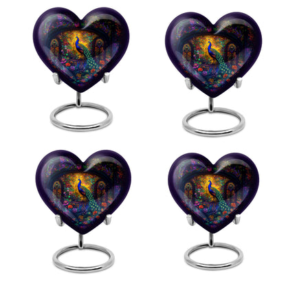Peacock Theme 3 Inch Keepsake Pack of 4