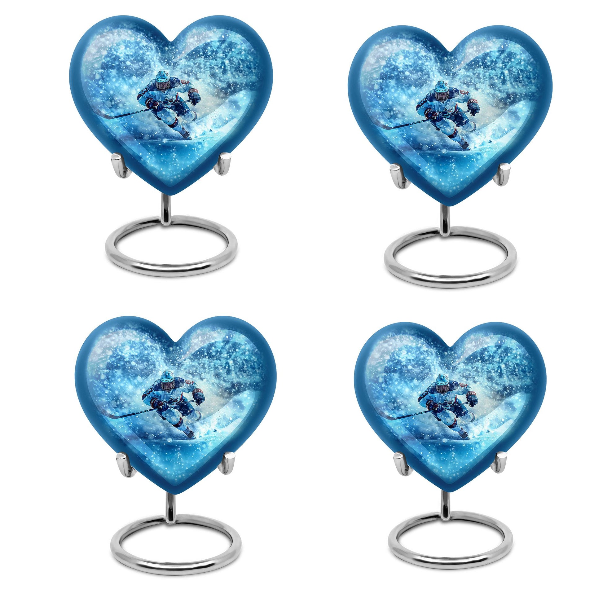 Ice Hockey Theme 3 Inch Keepsake Pack of 4