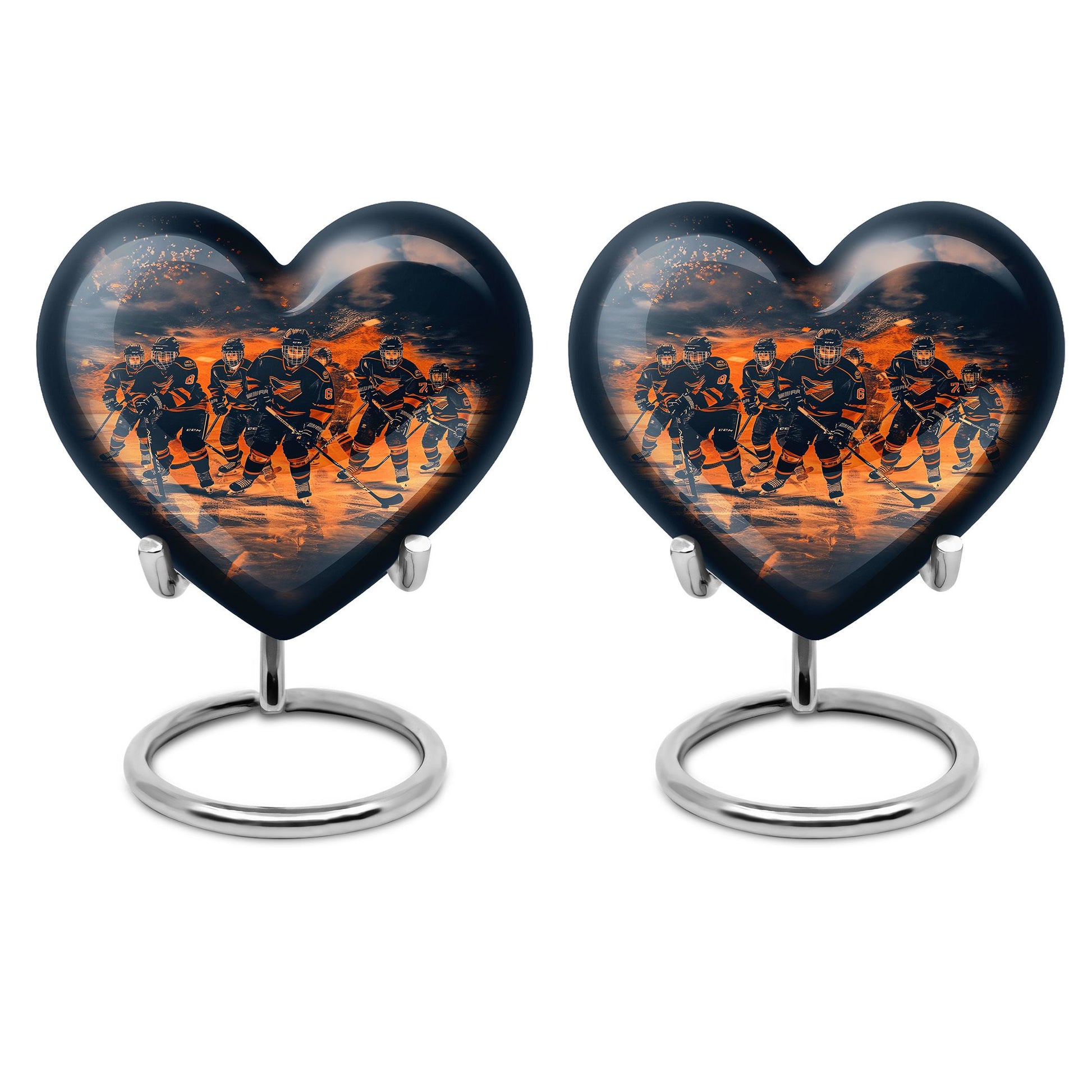 Ice Hockey Theme 3 Inch Keepsake Pack of 2