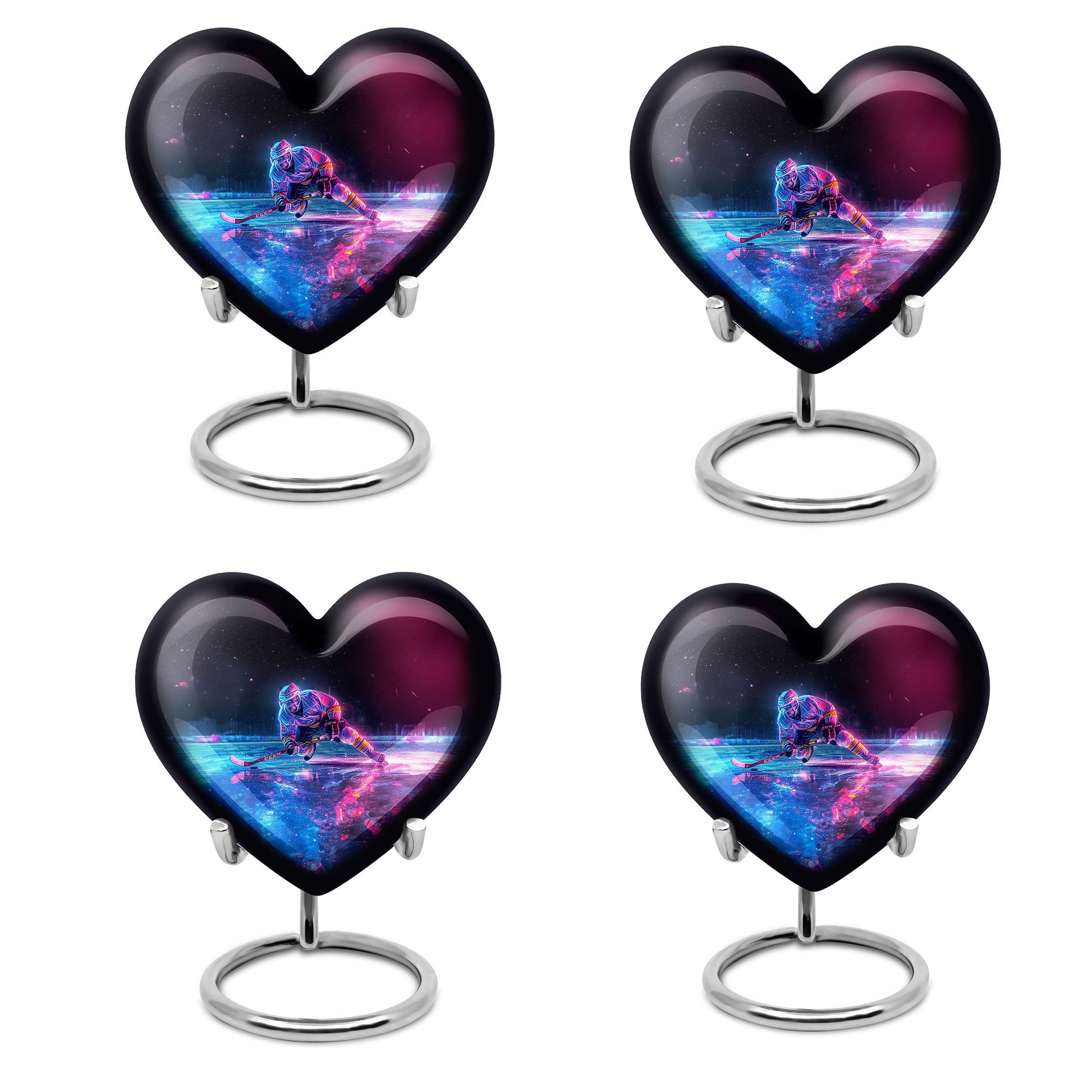 Ice Hockey Theme 3 Inch Keepsake Pack of 4