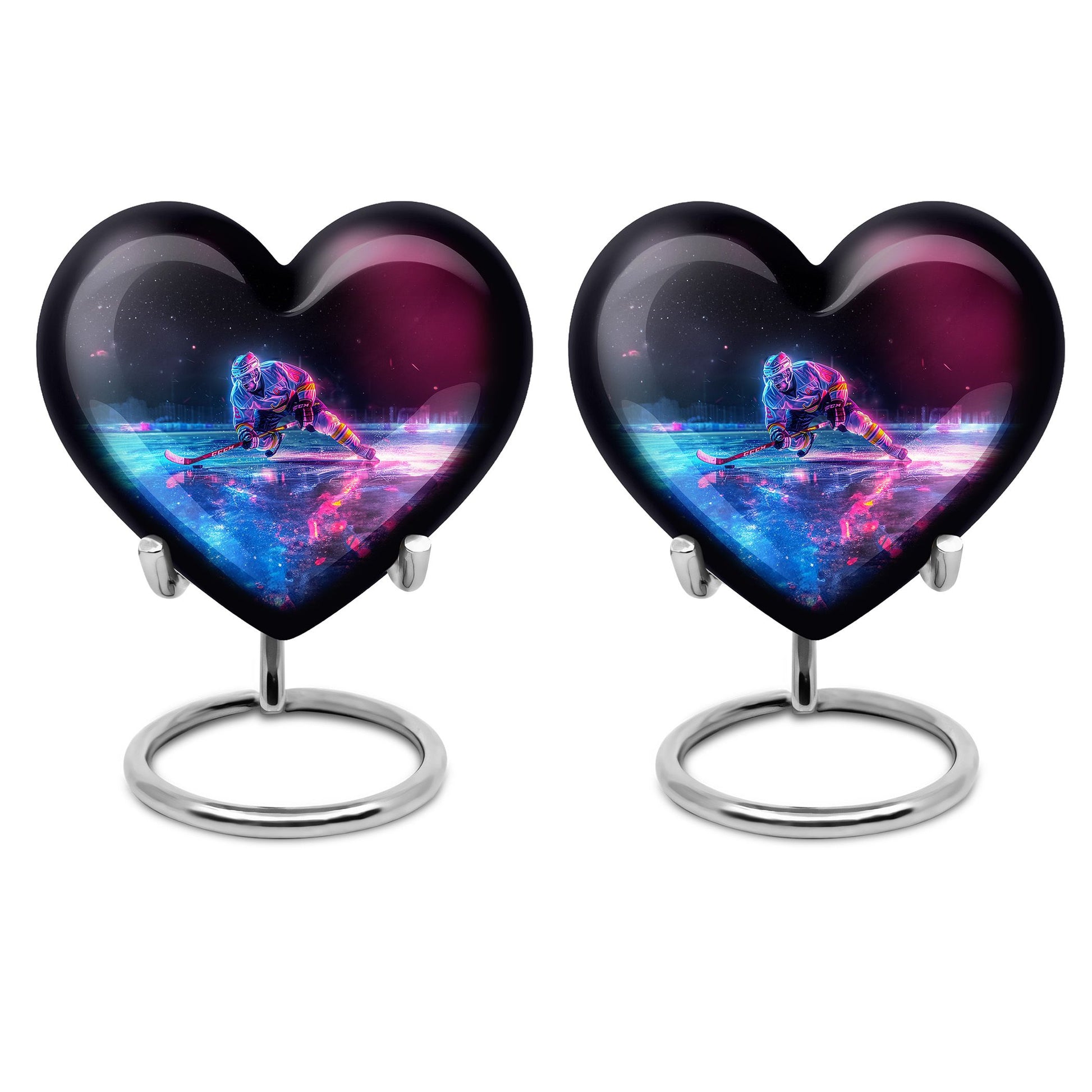 Ice Hockey Theme 3 Inch Keepsake Pack of 2