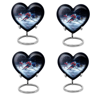 Ice Hockey Theme 3 Inch Keepsake Pack of 4