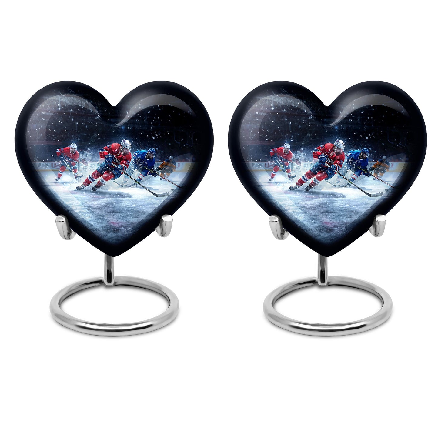 Ice Hockey Theme 3 Inch Keepsake Pack of 2