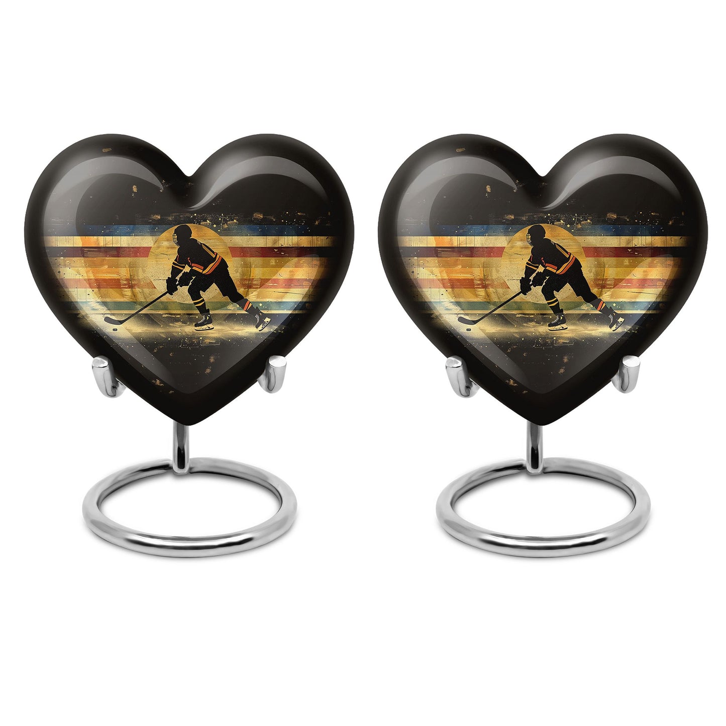 Ice Hockey Theme 3 Inch Keepsake Pack of 2