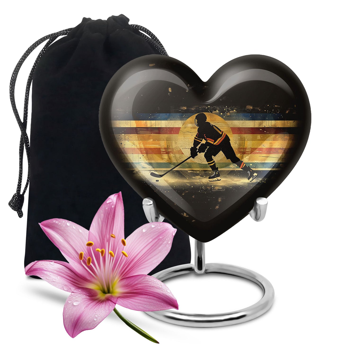 Ice Hockey Theme Large Urn 10 Inch
