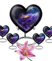Nebula Galaxy Theme Large Urn With 4 Keepsake Urn