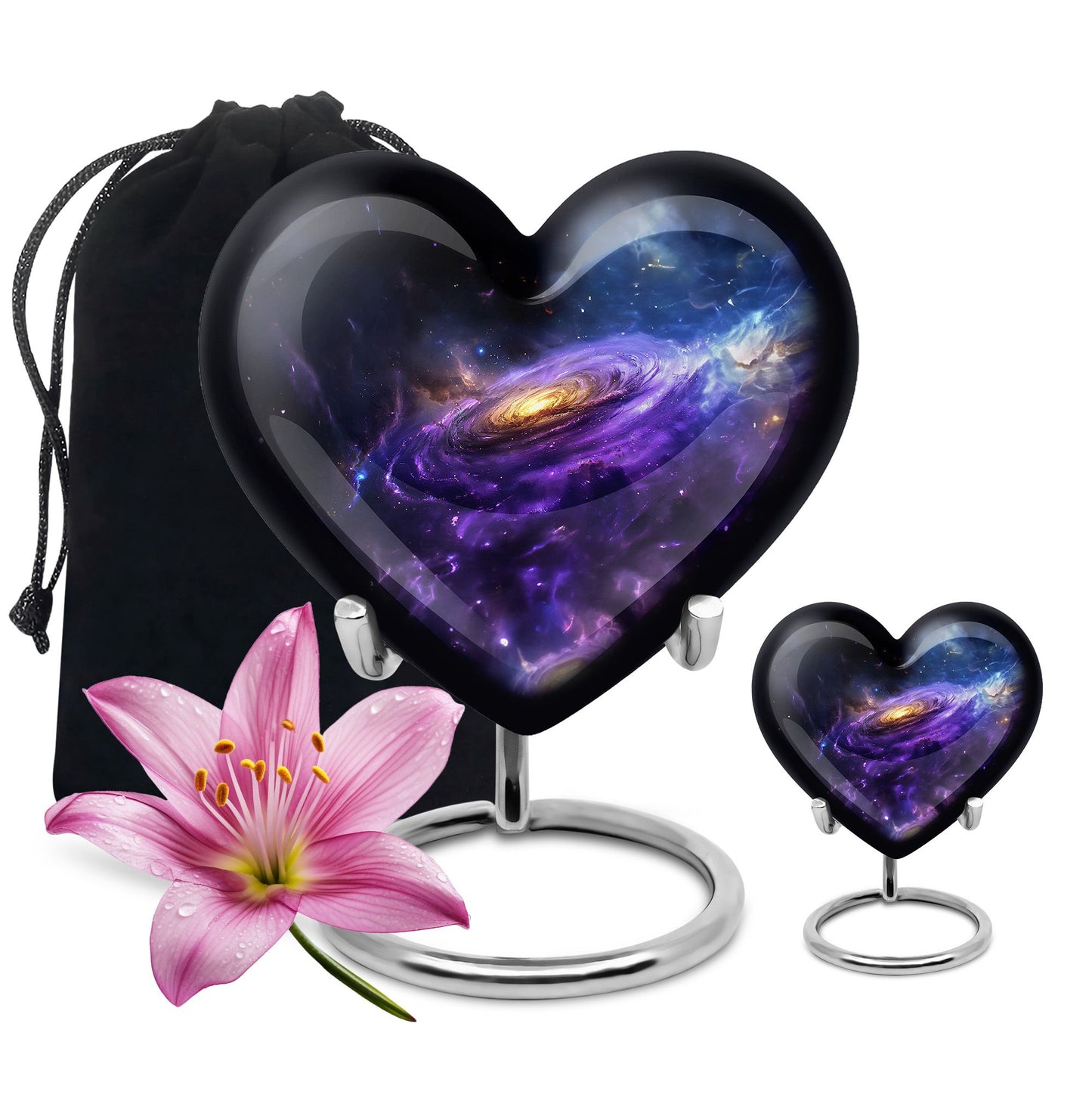 Nebula Galaxy Theme Large Urn With 1 Keepsake Urn