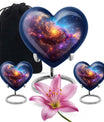 Nebula Galaxy Theme Large Urn With 2 Keepsake Urn