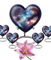 Nebula Galaxy Theme Large Urn With 4 Keepsake Urn