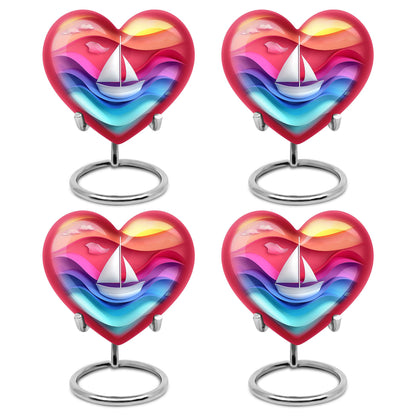 Sail Boat Theme 3 Inch Keepsake Pack of 4