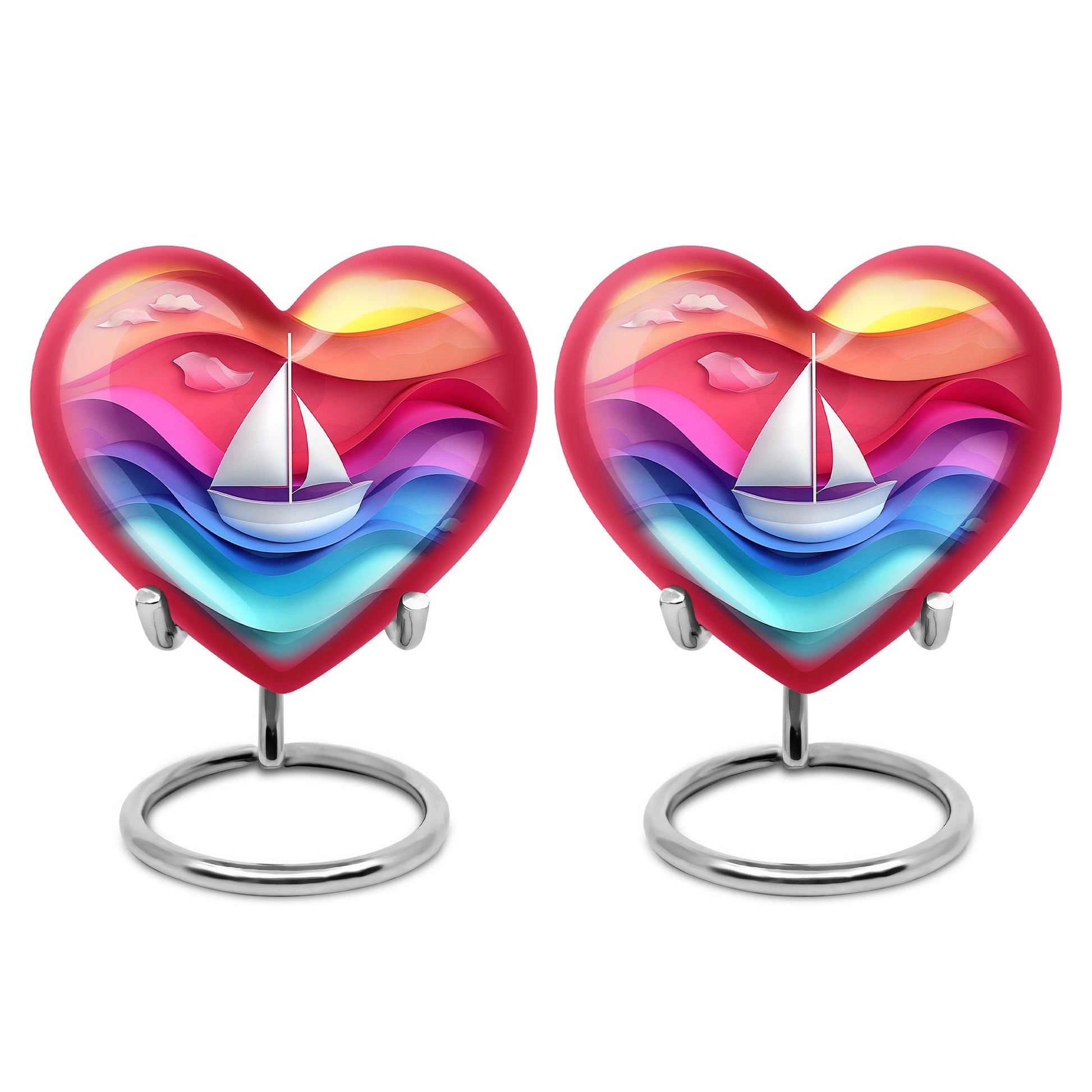 Sail Boat Theme 3 Inch Keepsake Pack of 2