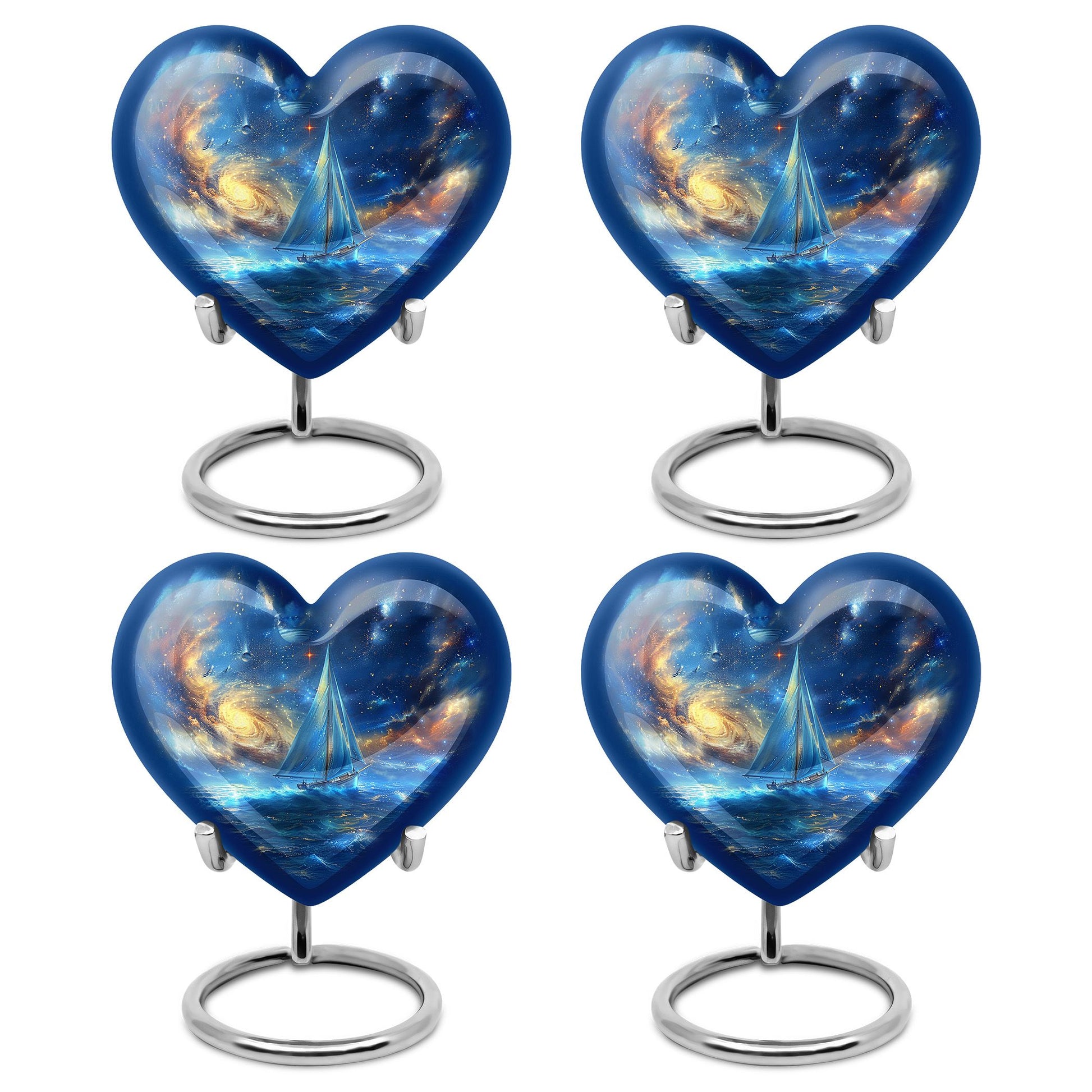 Sail Boat Theme 3 Inch Keepsake Pack of 4