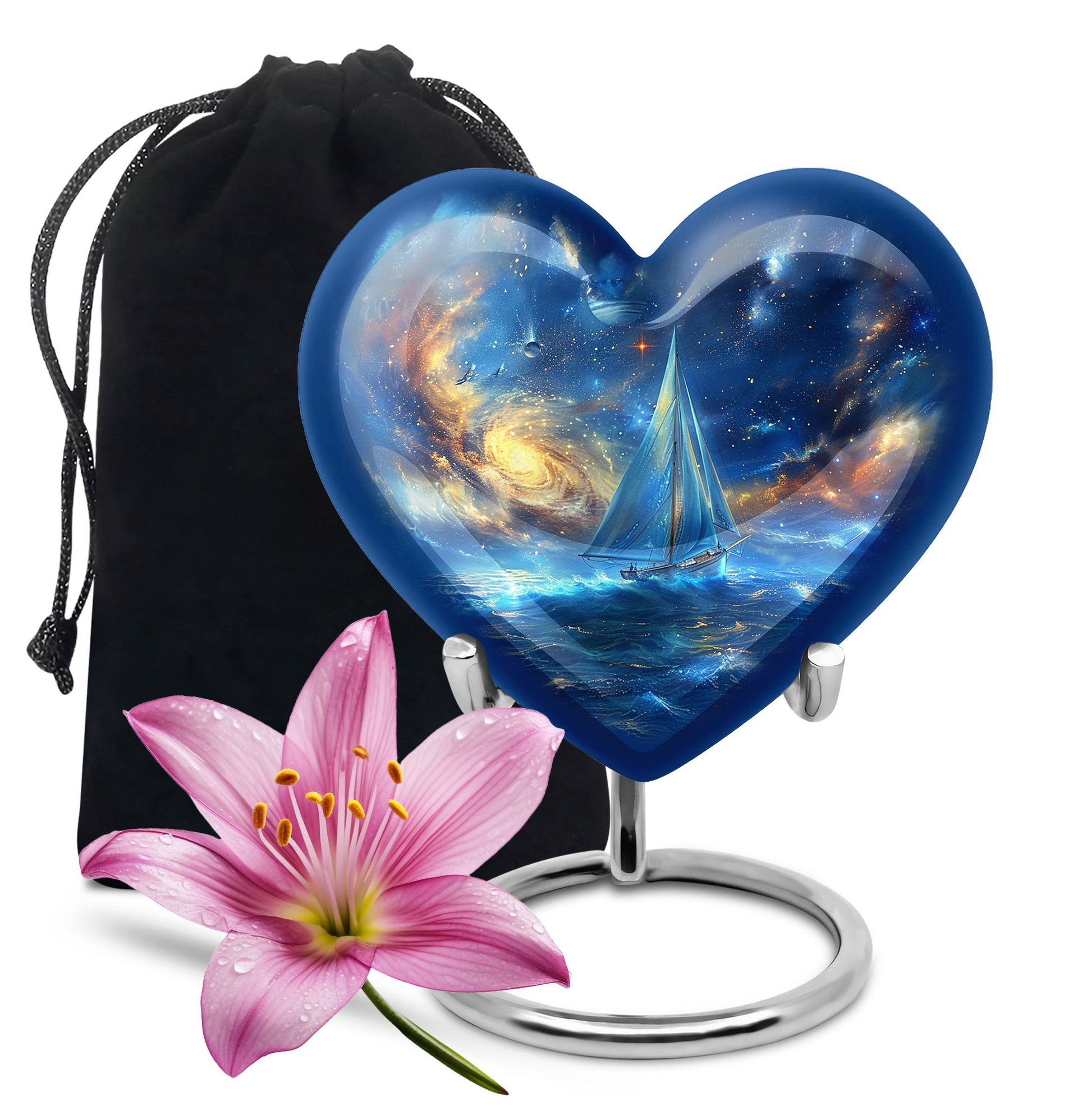 Sail Boat Theme Large Urn 10 Inch