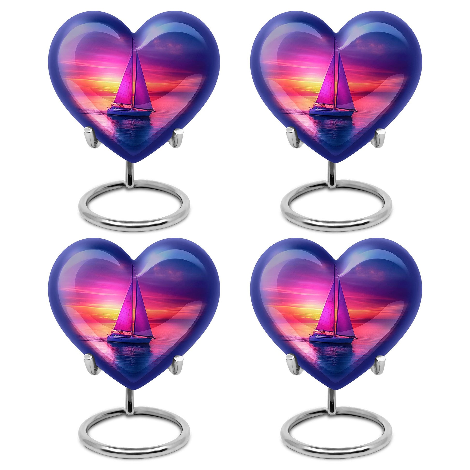 Sail Boat Theme 3 Inch Keepsake Pack of 4