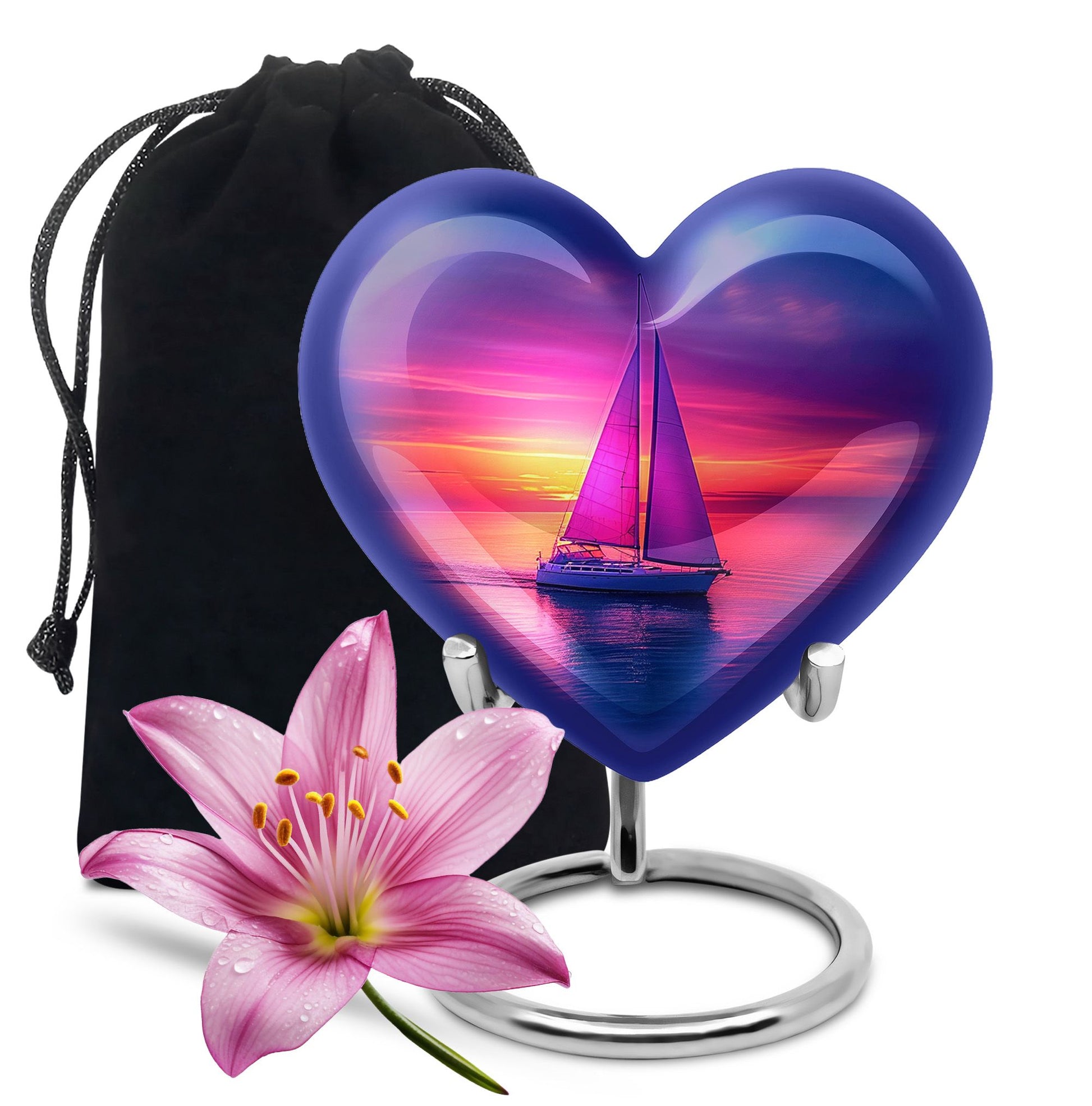 Sail Boat Theme Large Urn 10 Inch